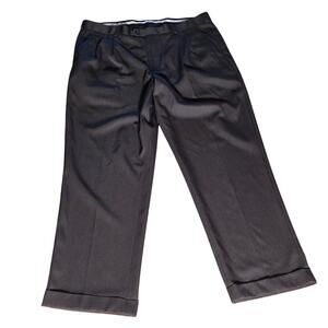 Men's Perry Ellis Portfolio Dark Grey Dress Pants 36x30 Classic Fit